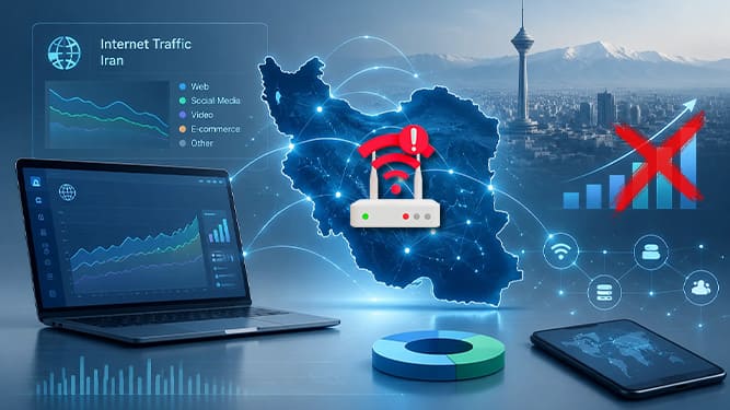 رادار کلادفلر از سقوط ترافیک اینترنت ایران خبر داد