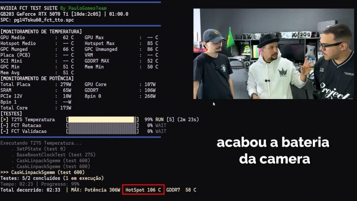 دمای ۱۰۷ درجه ای RTX 5070ti در ابزار MODS