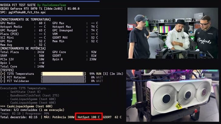 دمای ۱۰۰ درجه ای RTX 5070ti در ابزار MODS بعد از تعویض خمیر