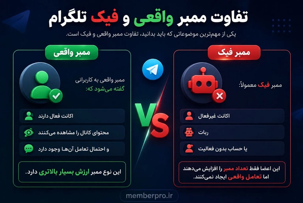 مقایسه ممبرهای واقعی با ممبرهای فیک؛ کدام انتخاب بهتری برای رشد کانال است؟