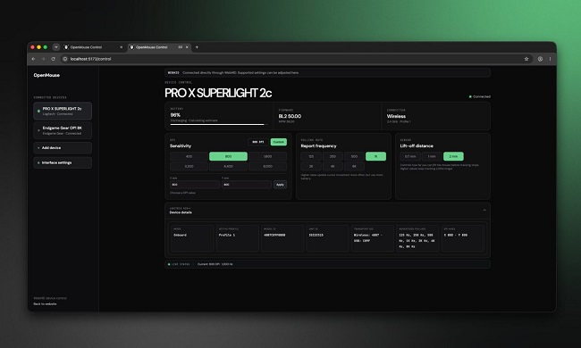 رابط کاربری تحت مرورگر OpenMouse