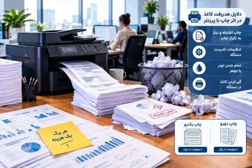 دلایل هدر رفتن کاغذ a4