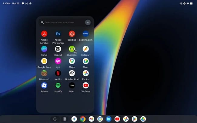 محیط دسکتاپ Googlebook OS