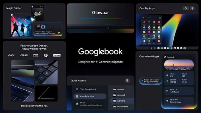 قابلیت‌ها هوش مصنوعی Googlebook