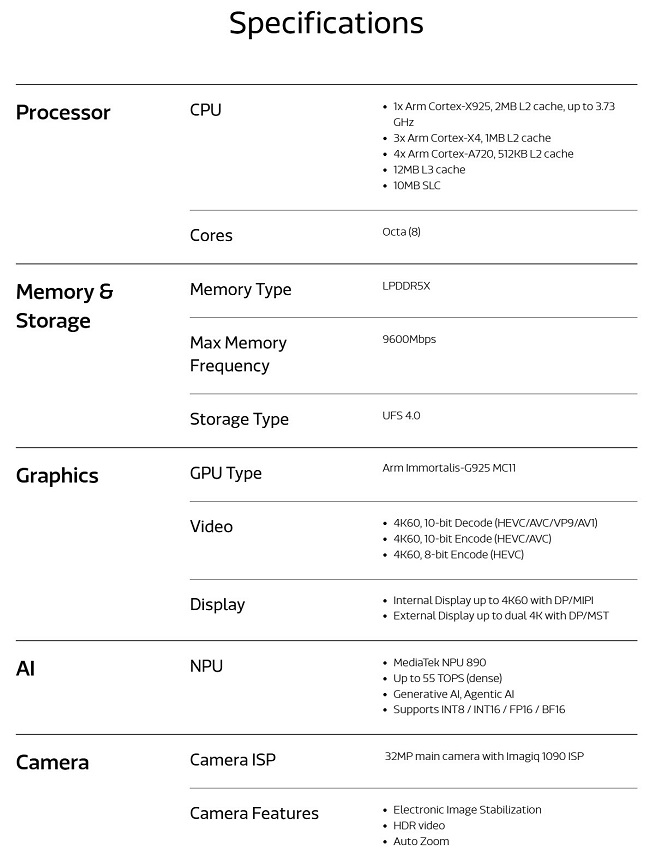 مشخصات فنی CX C10 Max