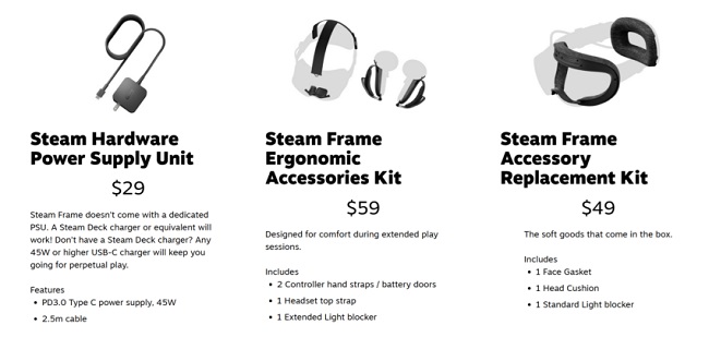 لوازم جانبی Steam Frame