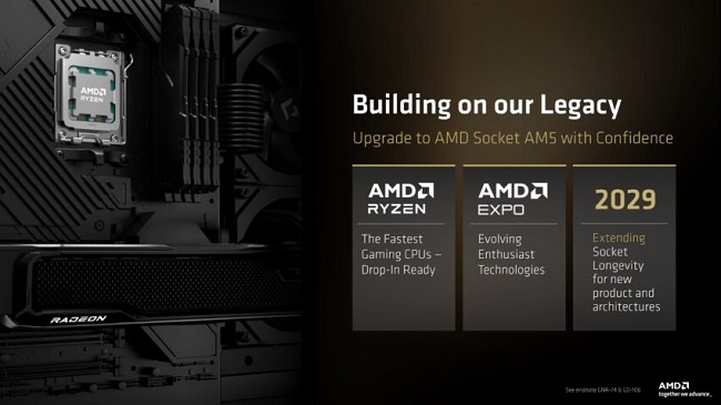 اسلادی AMD مربوط به پشتیبانی از AM5 تا ۲۰۲۹