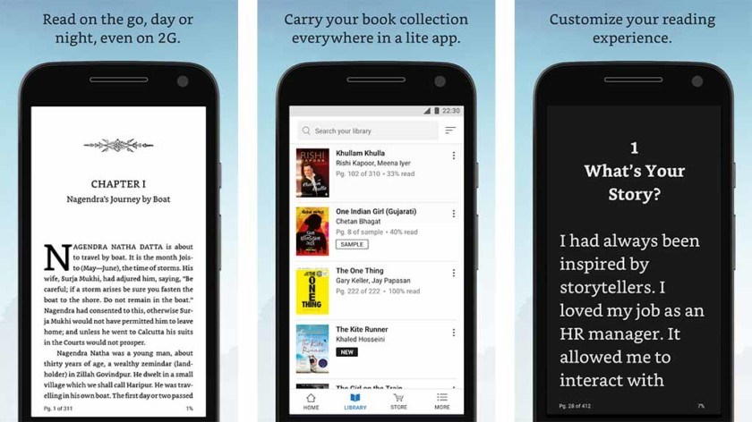 کتابخوان‌ Amazon Kindle وکتاب‌های Google Play Books