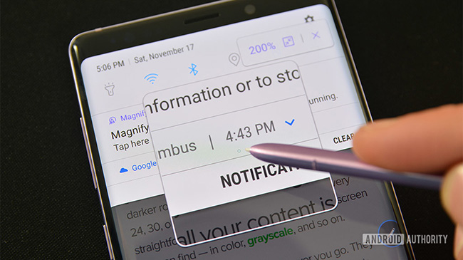 استفاده از قلم اس پن Magnify with S Pen