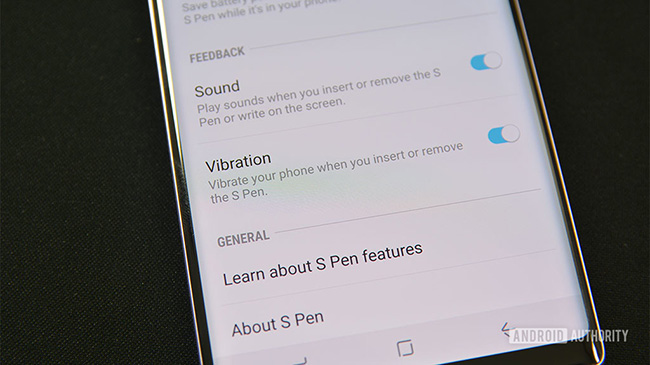 صدا و لرزش  S-Pen Sound and Vibration تنظیمات قلم تبلت سامسونگ