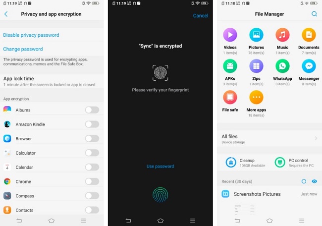 قفل كردن برنامه ها با اثر انگشت در گوشی های Vivo