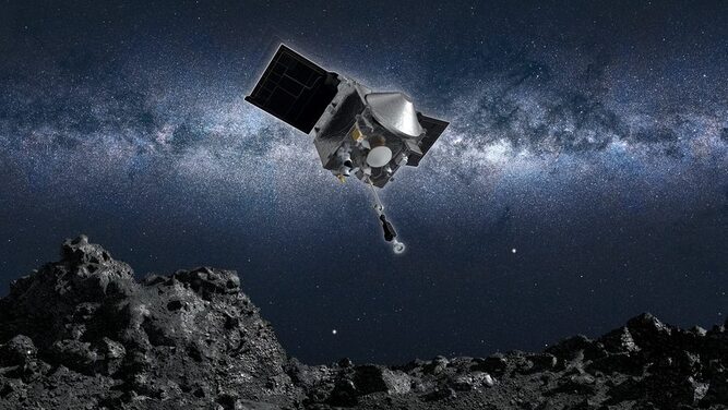 نمونه برداری فضاپیمای osiris-rex ناسا از سیارک بنو