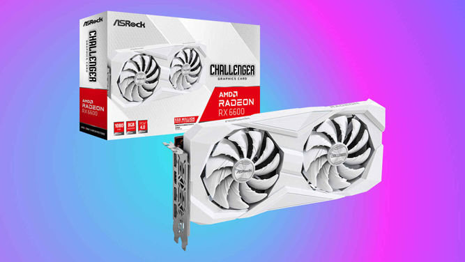 معرفی کارت گرافیک RX 6600 Challenger با رنگ سفید از برند ASRock